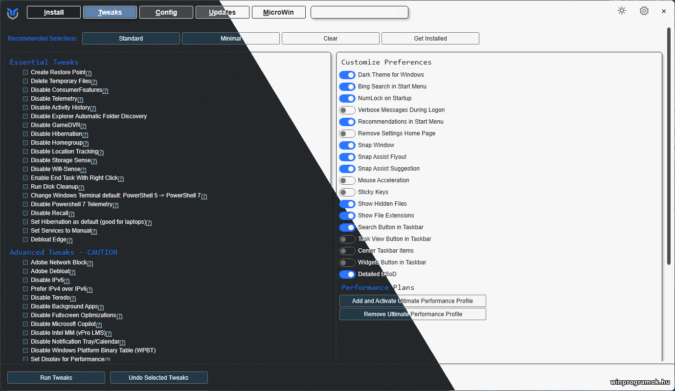 WinUtil ingyenes magyar letöltés Windows 64-bit