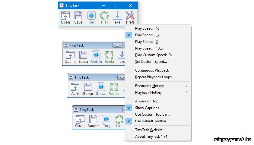 TinyTask Automatiz l s Szoftver WinProgramok hu