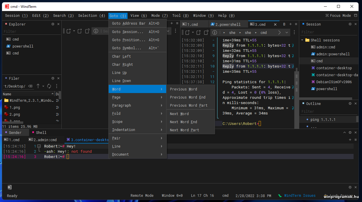 WindTerm ingyenes magyar letöltés Windows 64-bit