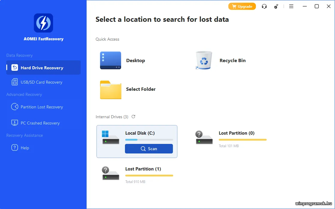 AOMEI FastRecovery ingyenes magyar letöltés Windows 64-bit