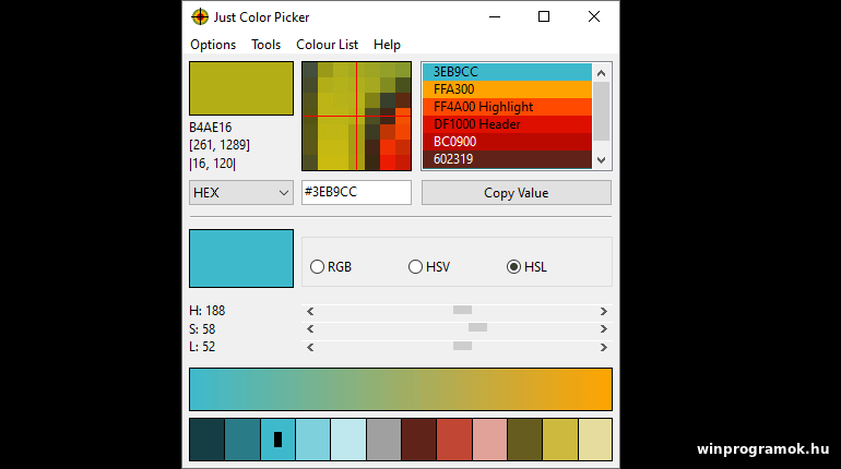 Just Color Picker ingyenes magyar letöltés