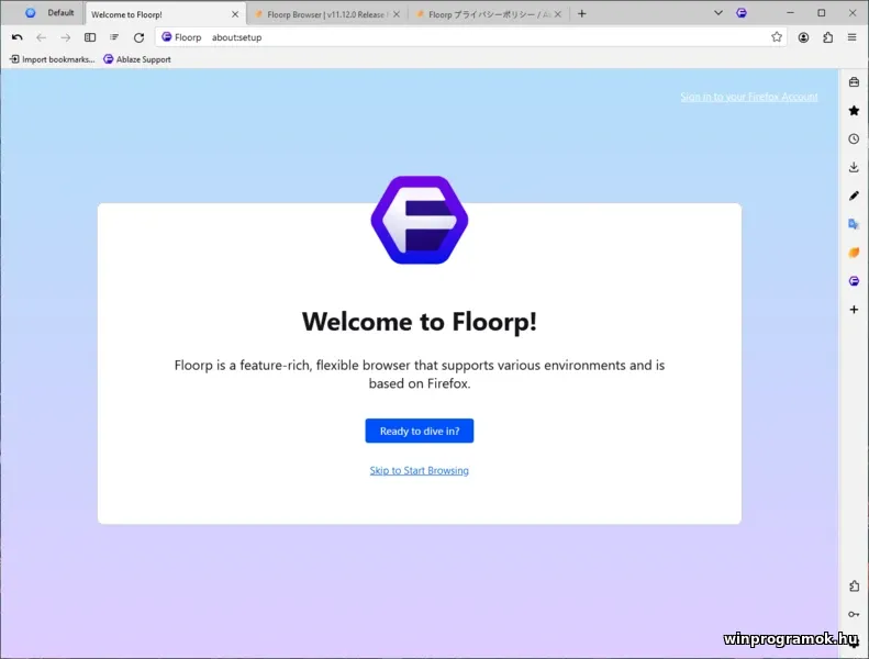Floorp ingyenes magyar letöltés Windows 64-bit