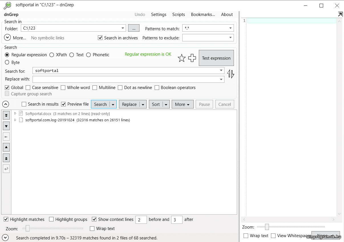 dnGREP ingyenes magyar letöltés Windows 64-bit