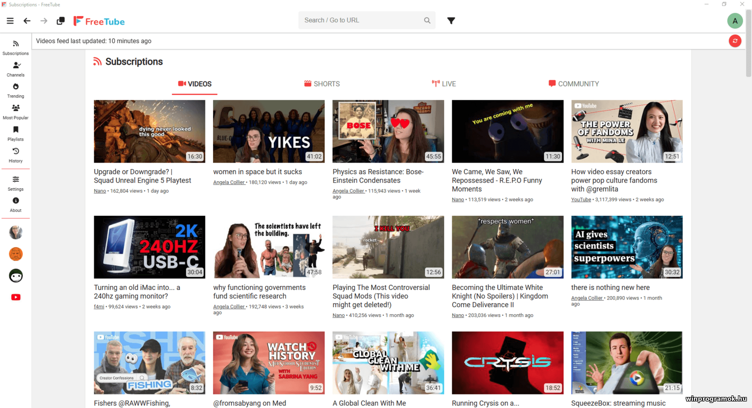 FreeTube ingyenes magyar letöltés Windows 64-bit
