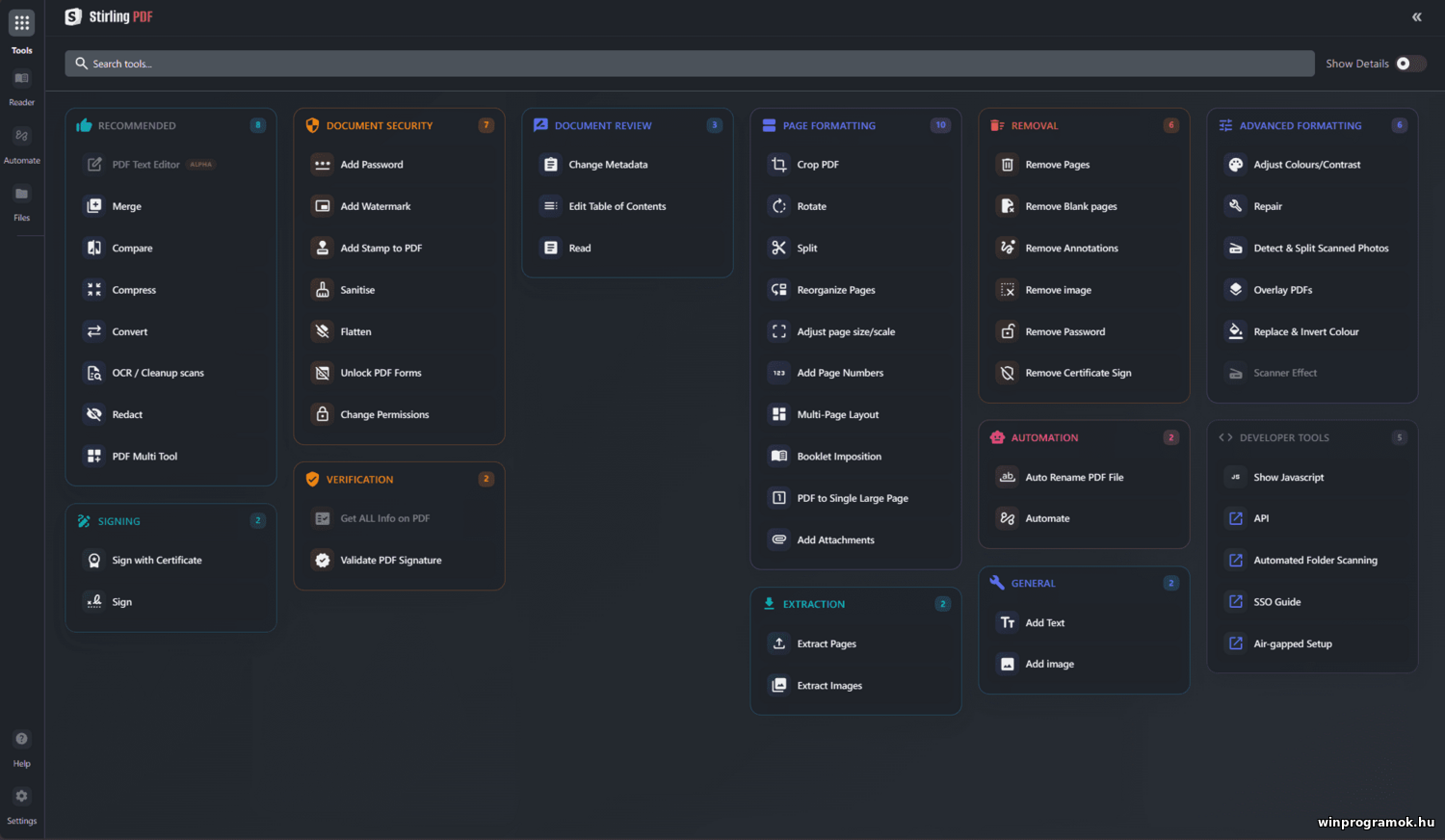Stirling PDF ingyenes magyar letöltés Windows 64-bit