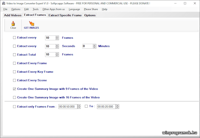 Video to Image Converter Expert ingyenes magyar letöltés Windows 64-bit