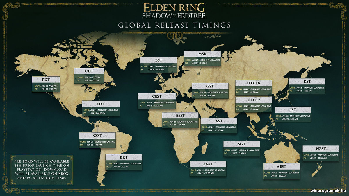 Elden Ring: Shadow of the Erdtree pontos megjelenési és előtöltési időpontja még nem lett hivatalosan megerősítve.